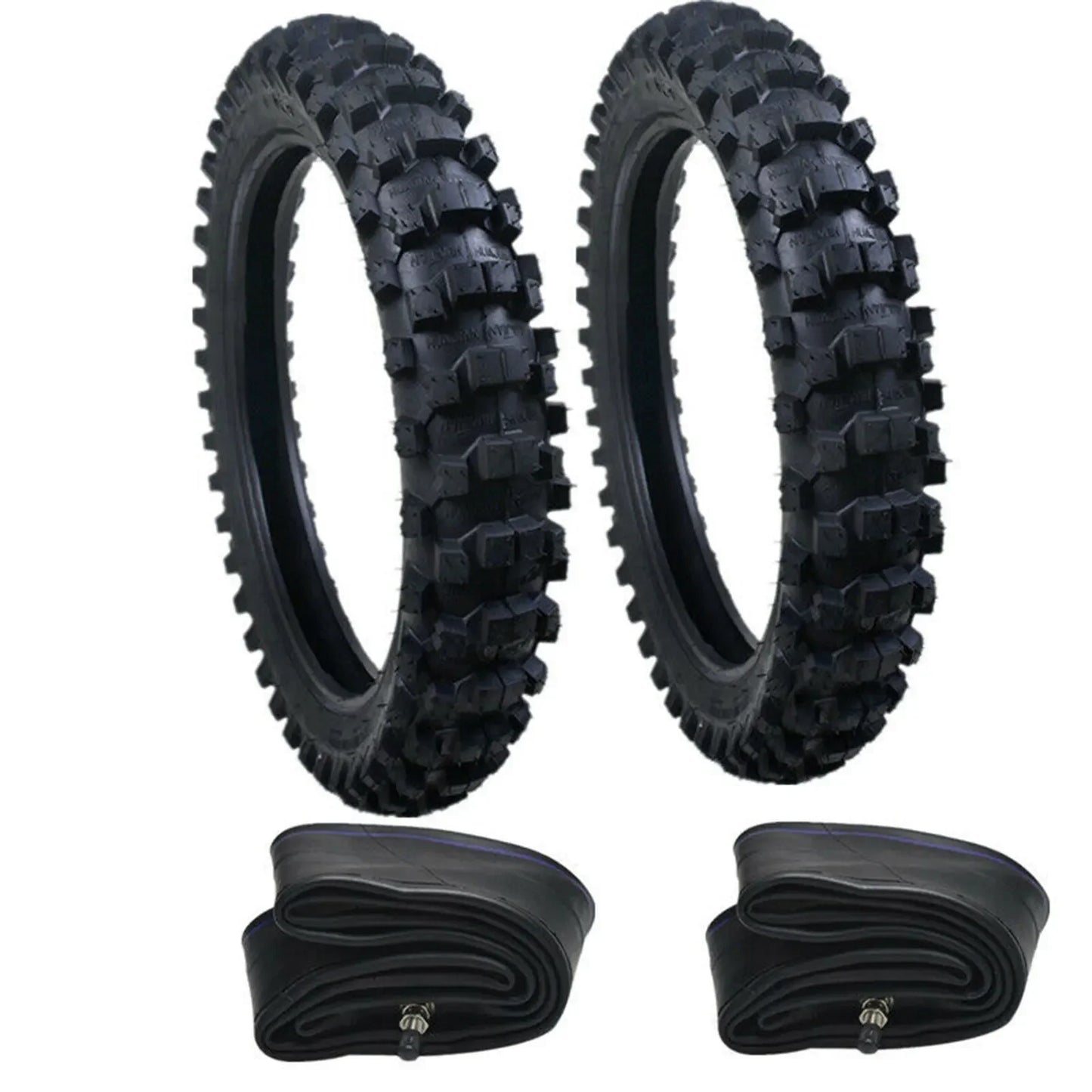 Front 70/100-19 & 90/100-16 Rear Tire + Tube for Off Road Dirt Pit E Bike Motocross TTR125 CRF150 DRZ125 XR100 KX100