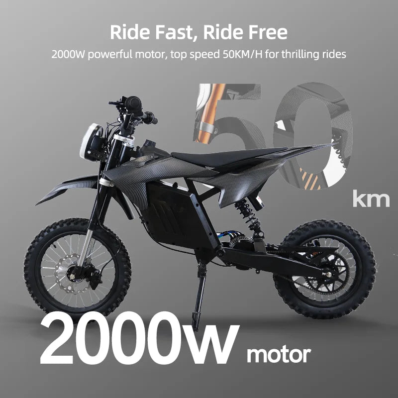Valtinsu Dirk Bike Em10  30Mph 2000w Lithium Battery Offroad Motorcycles Youth Electric Pit Bike