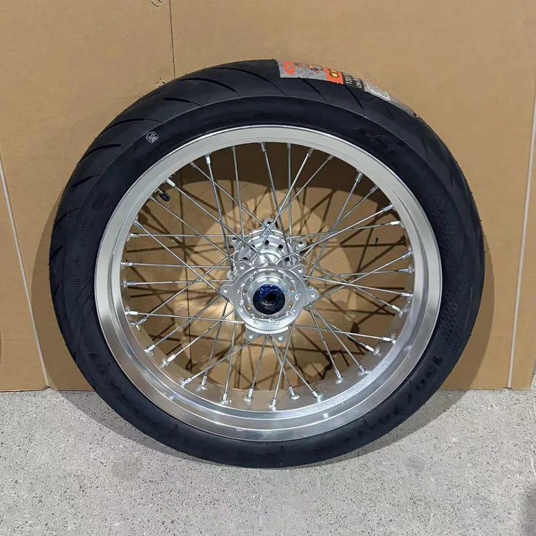 17 Inch Ultra Bee Supermotor Rims Electric Bike Spare Parts Assembly Front & Rear 17x2.5/17x3.5 Road Tire Condition New