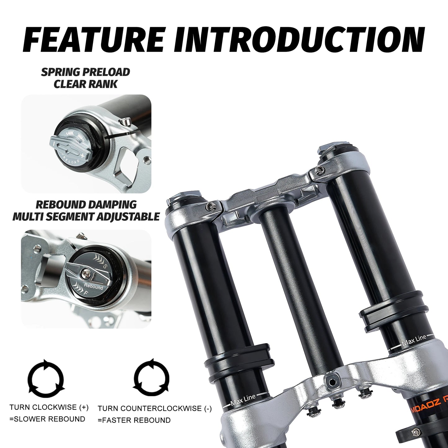 Dirt Bike Part Light X S Motorcycle Shock Absorber Front Fork for SURRON