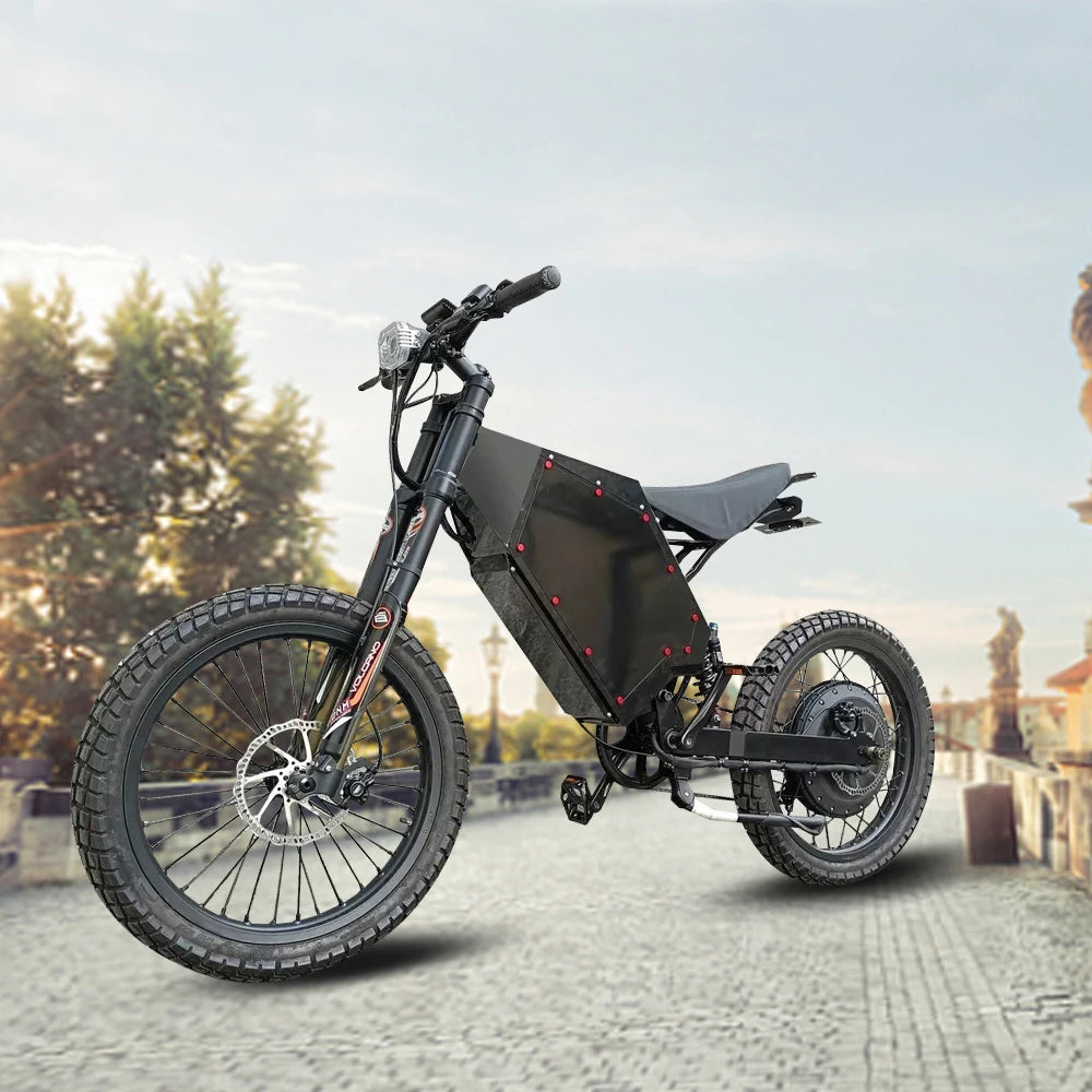 Cool Road 8000W Electric Bicycle Ebike 72v Bomber Electric Dirt Bike with Integrated Steel Frame Fast Shipping