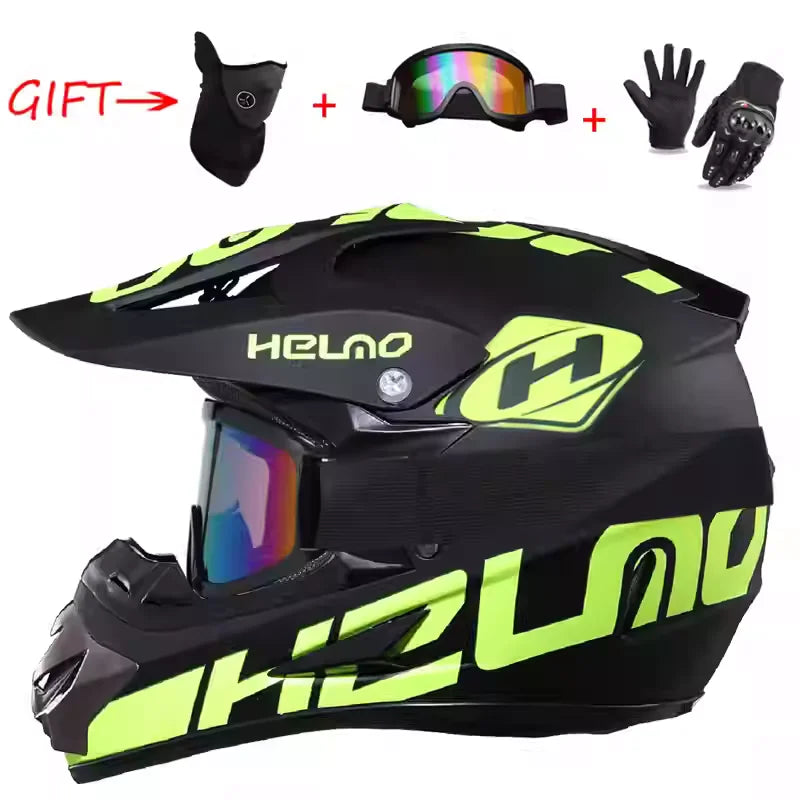 Full-face Helmet for Men/Women Adults & Kids-Track Cycling Mountain Bike/ATV/Karting Use Max. Speed 40-60km/h