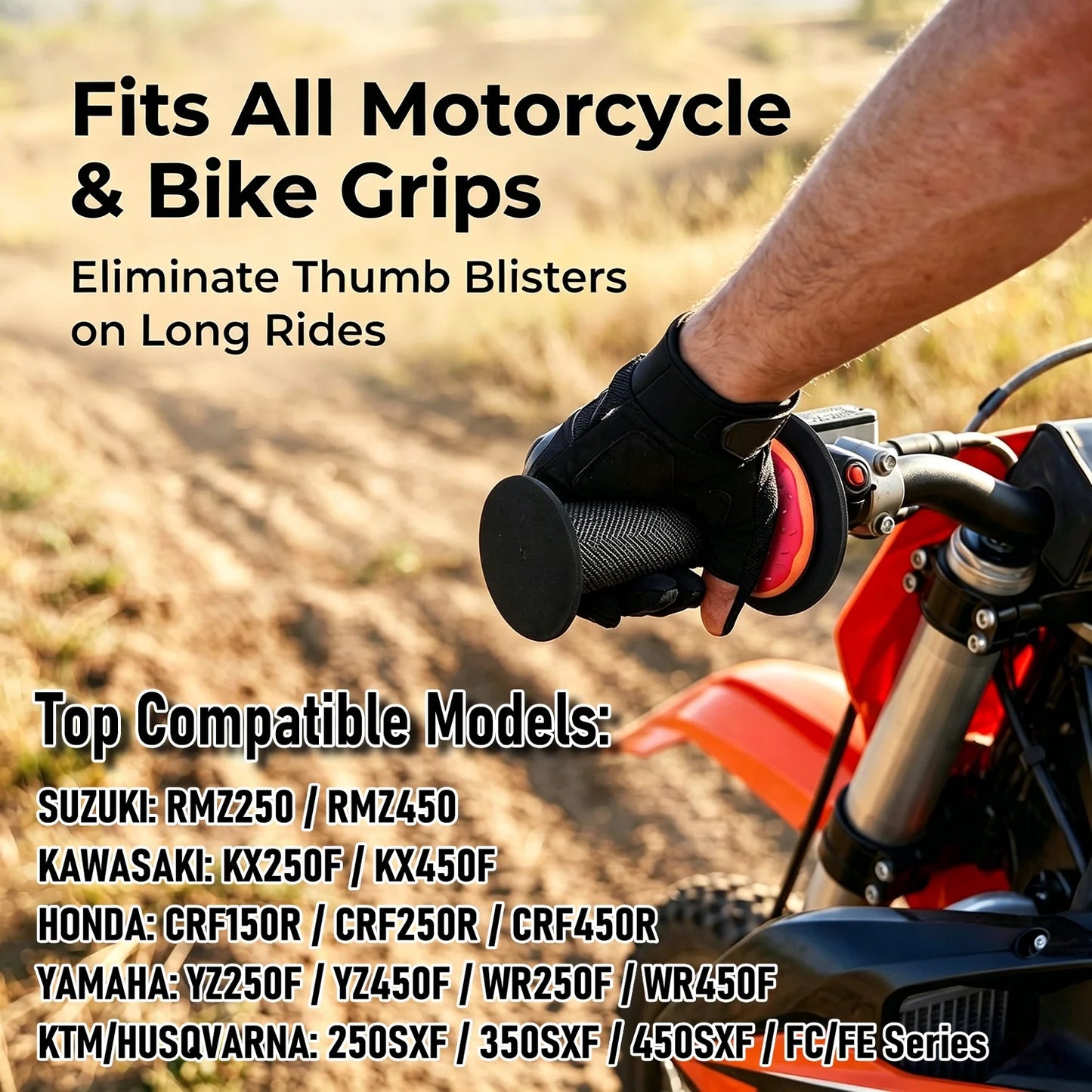 Customizable Grip Donut Oem Motorcycle Custom Grip Donut Custom Pad Thick surron Grip Donut Dirt Bike Accessory RMX RMZ KX KLX