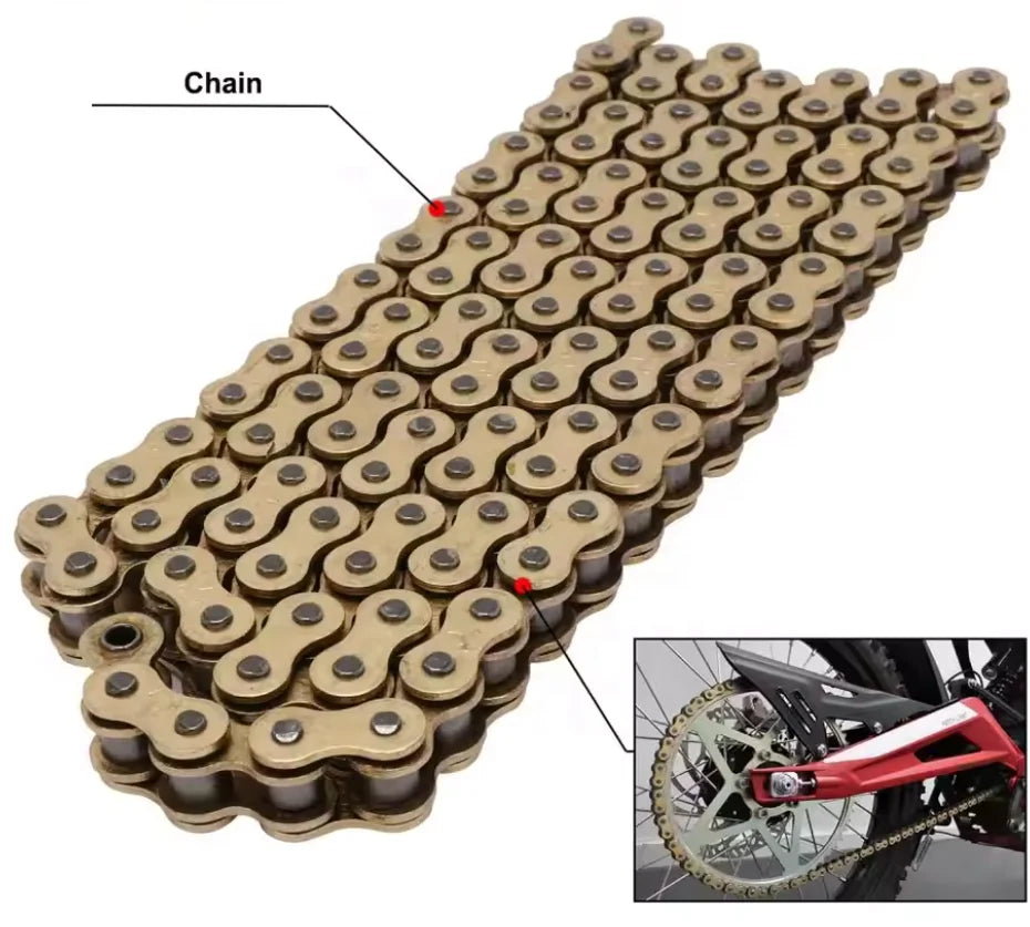 Motorcycle 106L 112L 120L 128L Chain for Sur Ron Sur-Ron Surron Lightbee Light Bee X S Electric Cross-country Bike