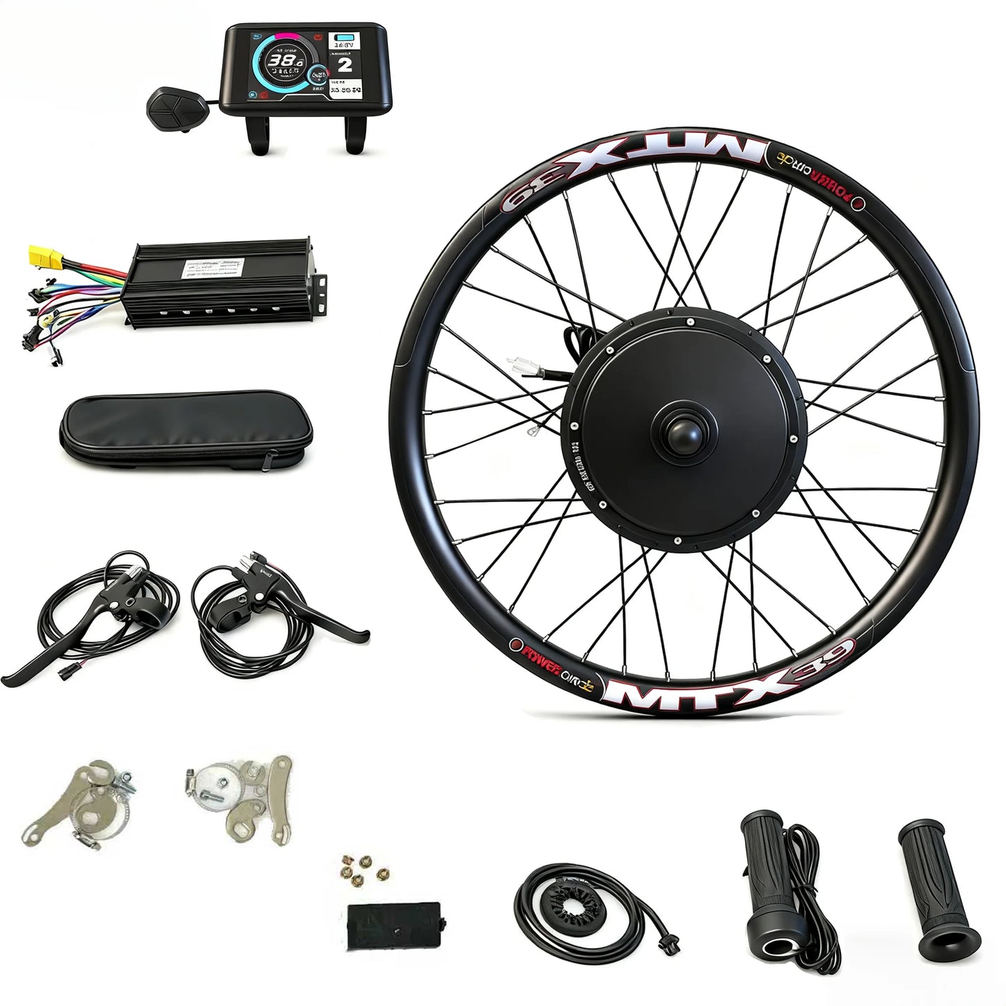72v 3000w MTX Rear Wheel Ebike Electric Bike Hub Motor Conversion Kit with Optional Lithium Battery