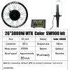 72v 3000w MTX Rear Wheel Ebike Electric Bike Hub Motor Conversion Kit with Optional Lithium Battery