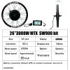 72v 3000w MTX Rear Wheel Ebike Electric Bike Hub Motor Conversion Kit with Optional Lithium Battery