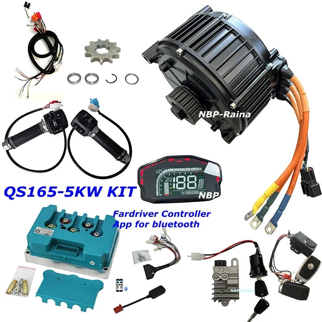 QS165 35H V2 MOTOR QSD165B-35 Encoder/Hall Sensor Version for Surron Light Bee Conversion Kit with ND72680 Controller DKD Color