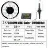 72v 3000w MTX Rear Wheel Ebike Electric Bike Hub Motor Conversion Kit with Optional Lithium Battery