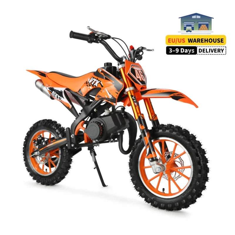 Hot Sale 49Cc Mini 2 Stroke Pull Start Pit Bike Off-Road Motorbike Gasoline Dirt Bike for Children