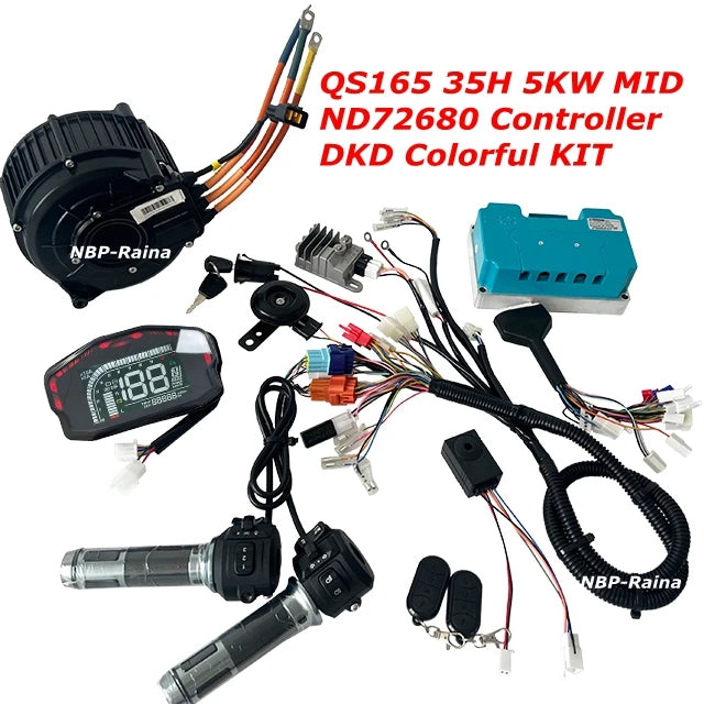 QS165 35H V2 MOTOR QSD165B-35 Encoder/Hall Sensor Version for Surron Light Bee Conversion Kit with ND72680 Controller DKD Color