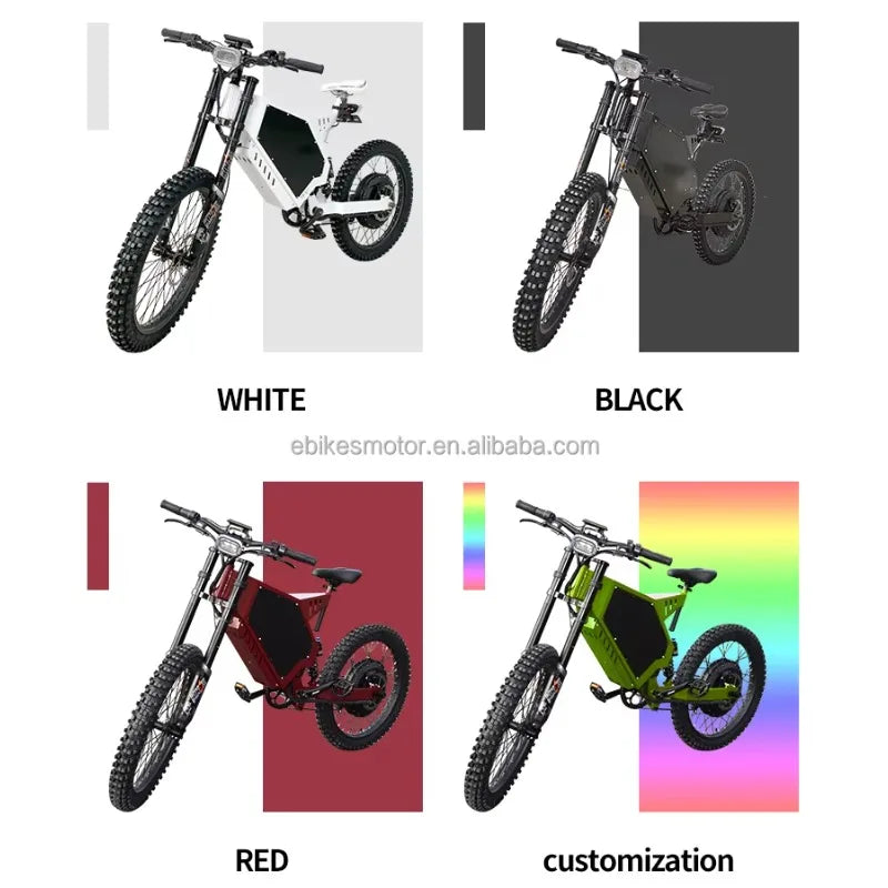Modification High Speed and Efficiency 60v 72v 5000w Watt Kit Ebike Electric Bike with 26ah eve Cell Battery